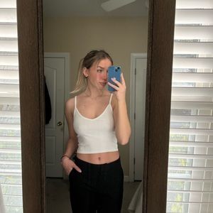 H&M white crop top